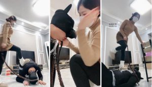 【优优sama】丝袜塞嘴狂抽耳光雪地靴踩踏骑马-97LZTD-117163